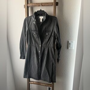 Jessica Simpson - grey denim bottom down dress